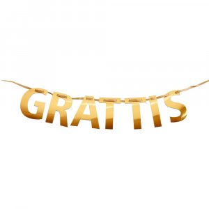 Girlang - Grattis - Guld