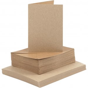 Inbjudningskort - 50-pack - Kraft