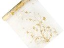 Tryckt Organza - Cream - 0,35x9 meter