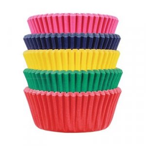 Muffinsformar - Mini - Mix - Röd Grön Gul Blå Rosa - 100-pack - PME