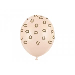 Ballonger - Pastellrosa - Hästskor - 6-pack