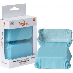 Muffinsformar - Ljusblå - Fyrkantiga - 20-pack