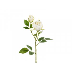 Konstgjord blomma ros - Ljuskräm - 55 cm