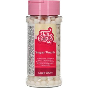 Sockerpärlor - Stora - Vita - Funcakes - 70 g