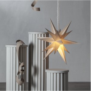 Julstjärna - December 55 cm - Beige