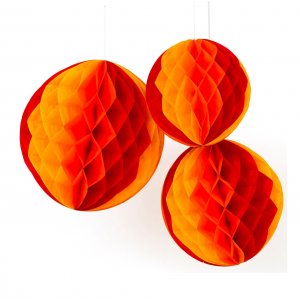 Honeycomb - 3-pack - Orange