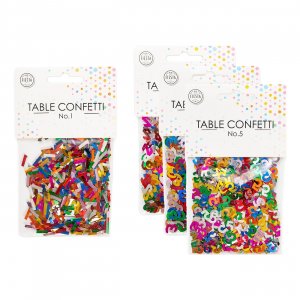 Bordskonfetti - Siffra 10 - Färgmix Metallic - 14 gram