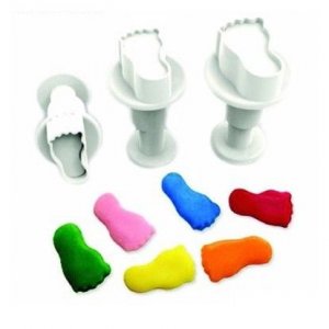 Utstickare - Dekofee - Babyfötter - 3-pack