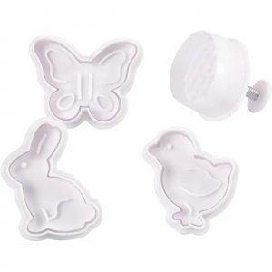 Utstickare med prägel - Påskmotiv - 4-pack