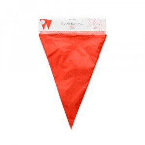 Girlang - Stora flaggor - Röd - Plast -10 m