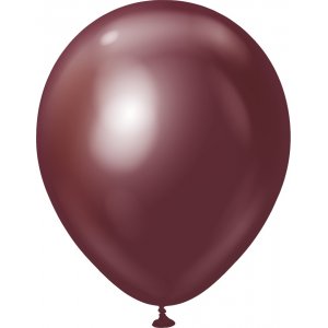 Ballonger enfärgade - Premium 45 cm - Burgundy Chrome