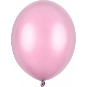 Ballonger - Metallic - Ljusrosa - 10-pack