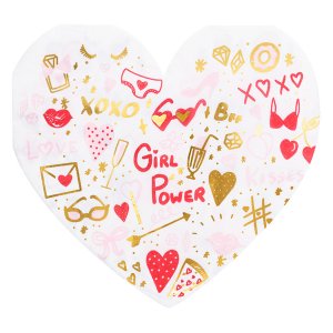 Servetter - Hjärta - Girl Power - 20-pack