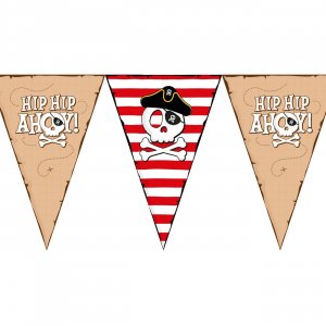 Vimpelgirlang Pirat Hip Hip Ahoy 10 meter