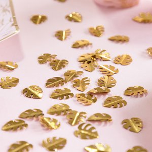 Konfetti - Löv - Guldmetallic - 15g