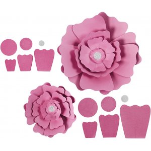 Pappersblommor - ljusröd - 2 st
