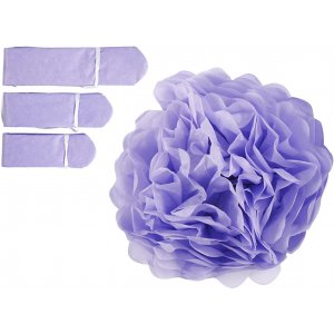 Papperspompomer - lila - Dia. 20+24+30 cm - 3 st