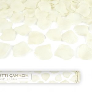 Konfettikanon - 60 cm - Rosenblad - Ivory