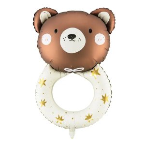 Folieballong - Skallra - Teddybjörn
