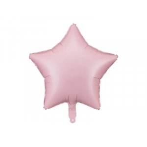 Folieballong - Stjärna - Matt rosa - 48 cm