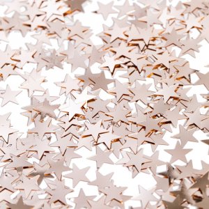 Konfetti - Stjärnor - Roseguld - 14g