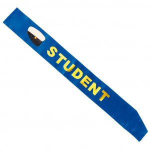 Sash - Student - Blå/Guld