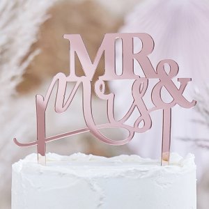 Cake Topper - Mr & Mrs - A Touch of Pampas