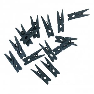 Miniklädnypor - Svart - 24-pack
