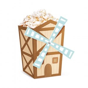 Popcornboxar - Bondgård - 6 st
