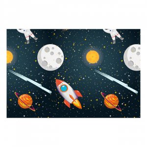 Bordsduk Rymdkalas - Återbrukbar plast 120x180 cm