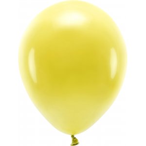 Enfärgade ballonger - Eco 30 cm - Mörkgul - 10-pack