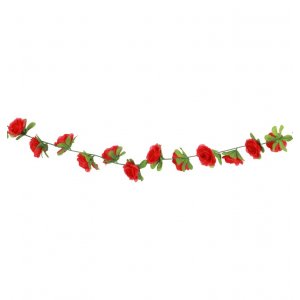 Blomstergirlang - Röda rosor - 2,2 m