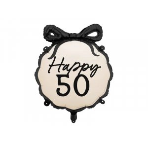 Rund folieballong - Nude - Happy 50
