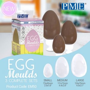 Form till chokladägg - PME - 3-pack