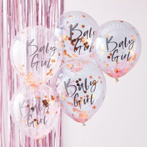 Konfettiballonger - Baby girl - Twinkle Twinkle - 5-pack