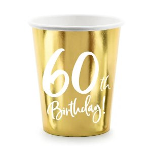 Pappmuggar - Guldmetallic - 60 - 6-pack