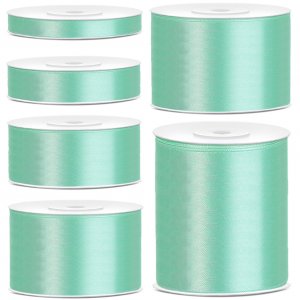 Satinband - 25 m - Mint - Bredd: 6 mm