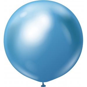 Ballonger enfärgade - Premium 90 cm - Blue Chrome - 2-pack
