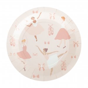 Papptallrikar - Charming Ballerina - 8-pack
