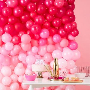 Ballongvägg - Pink Ombre - 2x2 m - 200 ballonger
