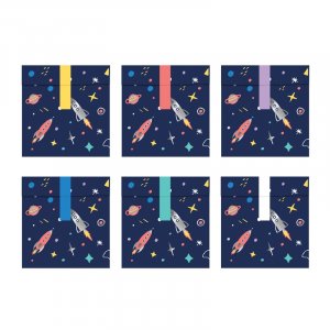 Godispåsar - Space Party - 6-pack