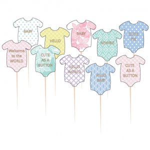 Cake Picks - Babybodys - Pastell - 10-pack