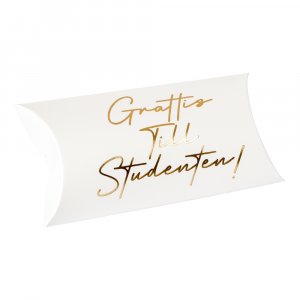 Presentbox - Grattis till studenten - Vit