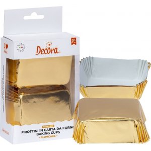 Muffinsformar - Guld - Fyrkantiga - 20-pack