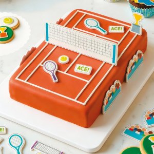 Cake Topper - Tennis - Nät, racket mm - Ätbart
