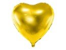 Folieballong - Hjärta - Guld - 45 cm