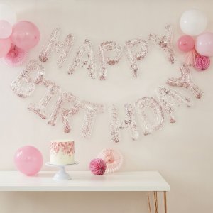 Ballonggirlang - Konfetti - Happy Birthday