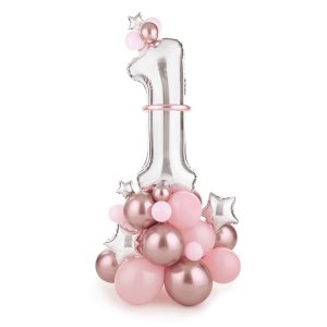 Ballongkit - 1 - Rosa/Silver