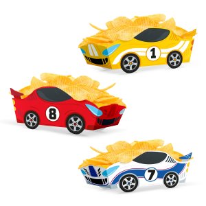 Snacksboxar/chipsskålar - Racing - 3-pack