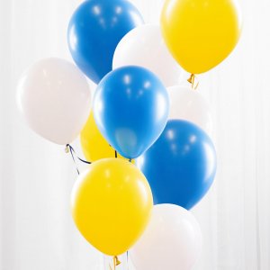 Ballongbukett - Kit - Blå/Gul